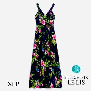 LE LIS floral maxi dress size petite XL.